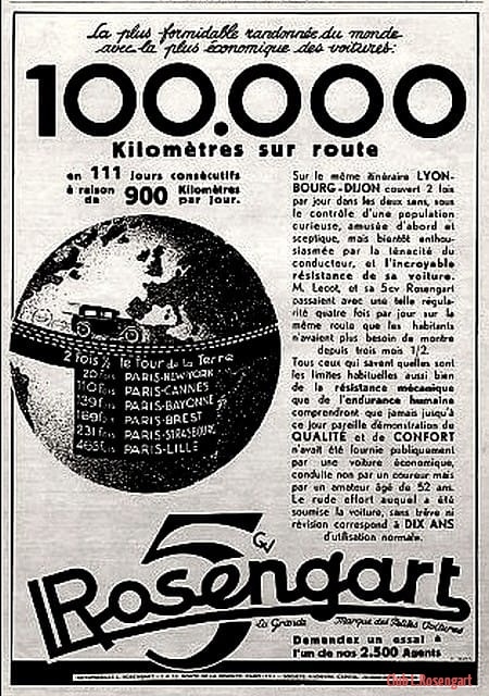 affiche-pub-Rosengart-5-cv-900-km-par-jour-Affiche-de-1930